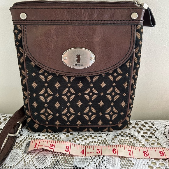 Fossil Black and Brown Crossbody Bag - Picture 2 of 8